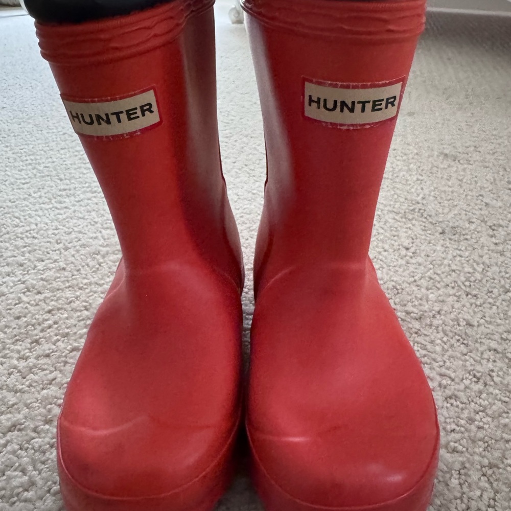 Hunter Kids Red Rain Boots